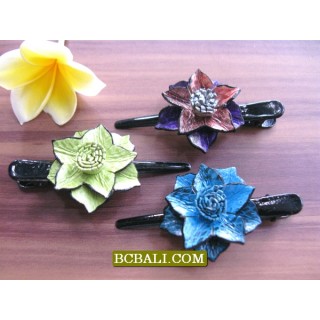 Snake Leather Hair Accessories Flowers Tropical